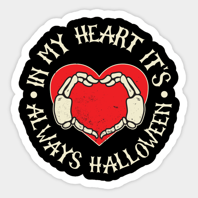 In My Heart It's Always Halloween Sticker by thingsandthings